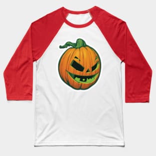 Happy Pumpkin Smiley, Halloween Pumpkin Face Smile Baseball T-Shirt